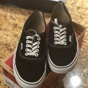 Black and white Vans